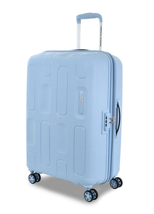 American Tourister Large Ivy 2.0-8 Wheel, 79 CM Hard PP Check-in Suitcase for Travel/Trolley Bag for Travel/Travel Bag with Combination Lock & Smooth Sliding Double Wheel - Blue Frog 