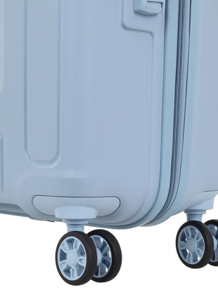 American Tourister Large Ivy 2.0-8 Wheel, 79 CM Hard PP Check-in Suitcase for Travel/Trolley Bag for Travel/Travel Bag with Combination Lock & Smooth Sliding Double Wheel - Blue Frog 