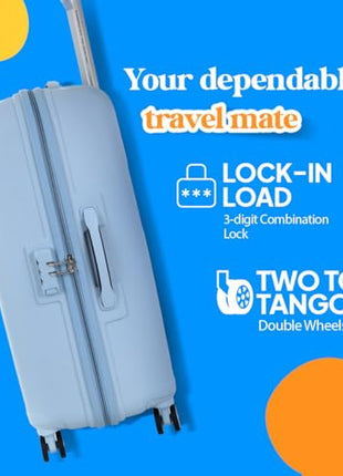 American Tourister Large Ivy 2.0-8 Wheel, 79 CM Hard PP Check-in Suitcase for Travel/Trolley Bag for Travel/Travel Bag with Combination Lock & Smooth Sliding Double Wheel - Blue Frog 