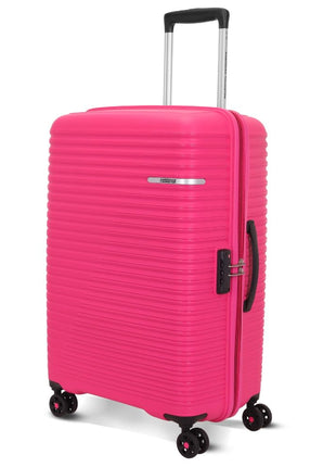 American Tourister Large PP Liftoff+ with TSA Lock & 8 Wheel, 79 CM Hard Check-in Suitcase for Travel/Trolley Bag with Double Wheel for Women & Men - Berry Blast, Pink 
