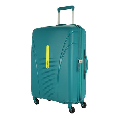 American Tourister Medium Ivy 68Cm Hardside Polypropylene 4 Wheel Spinner Check-in Suitcase with Recessed TSA Lock & Color-Matched Components for Women & Men - Spring Green 