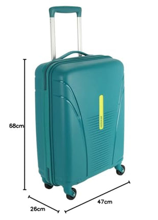 American Tourister Medium Ivy 68Cm Hardside Polypropylene 4 Wheel Spinner Check-in Suitcase with Recessed TSA Lock & Color-Matched Components for Women & Men - Spring Green 