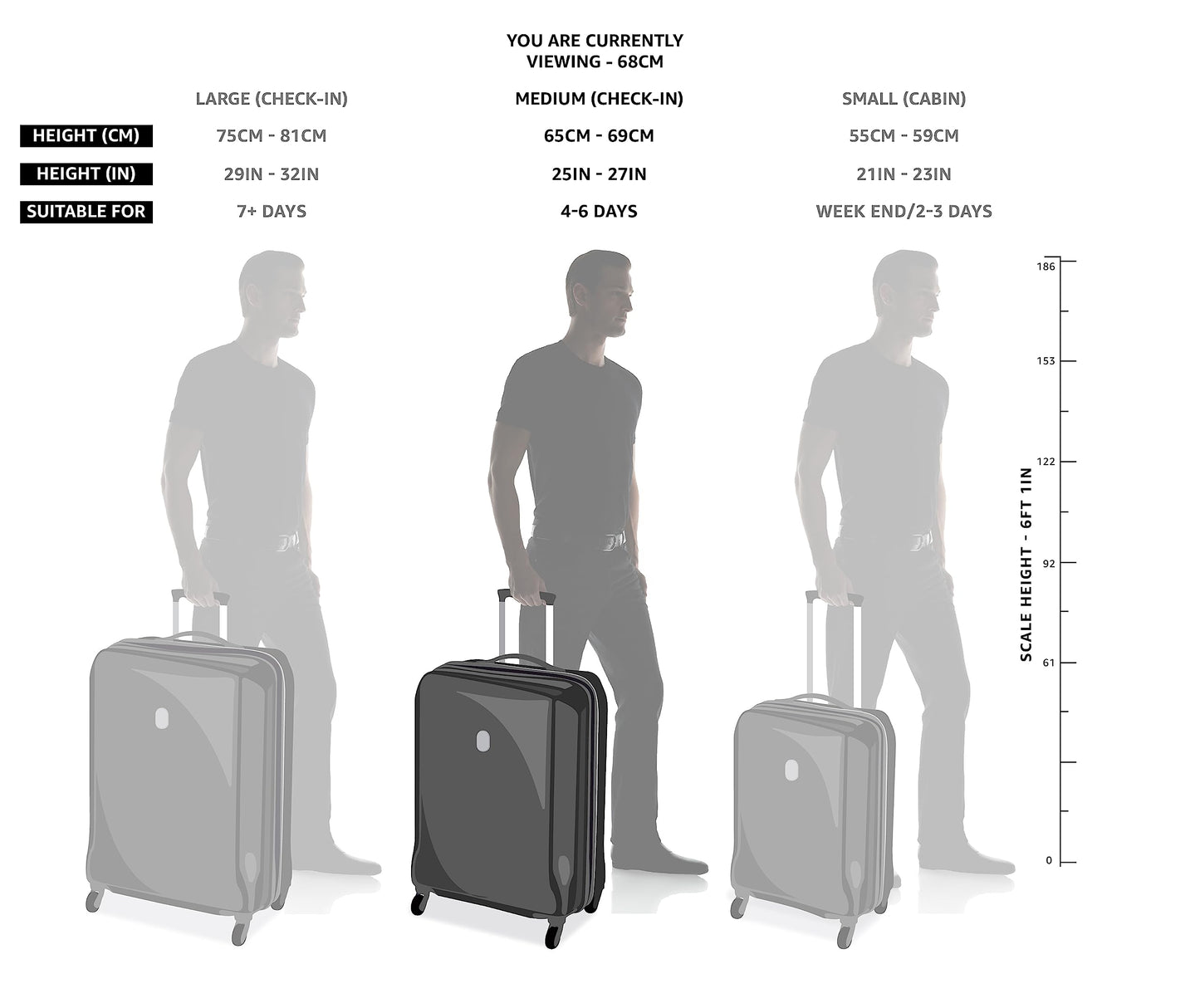 American Tourister Medium Ivy 68Cm Hardside Polypropylene 4 Wheel Spinner Check-in Suitcase with Recessed TSA Lock & Color-Matched Components for Women & Men - Spring Green 