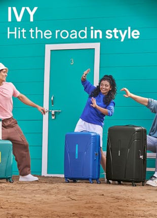 American Tourister Medium Ivy 68Cm Hardside Polypropylene 4 Wheel Spinner Check-in Suitcase with Recessed TSA Lock & Color-Matched Components for Women & Men - Spring Green 