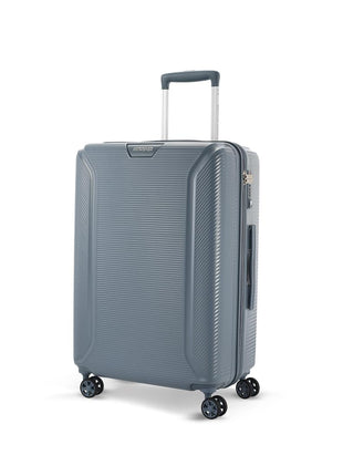 American Tourister Medium Robotech with TSA Lock & 8 Wheel, 67 CM Hard PC Check-in Suitcase for Travel/Trolley Bag for Travel/Travel Bag with Double Wheel for Women & Men - Cadet Blue 