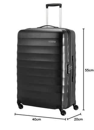 American Tourister Trolley Bag for Travel | Barcelona 55 Cms Polycarbonate Hardsided Small Cabin Luggage Bag | Suitcase for Travel | Trolley Bag for Travelling, Gunmetal, 4, Spinner 