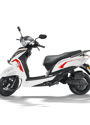 Ampere Powered by Greaves Electric Mobility Magnus Neo High Speed Electric Scooter Glacial White with Portable Charger Booking for Ex-Showroom 