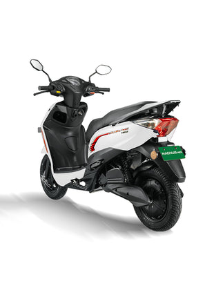 Ampere Powered by Greaves Electric Mobility Magnus Neo High Speed Electric Scooter Glacial White with Portable Charger Booking for Ex-Showroom 