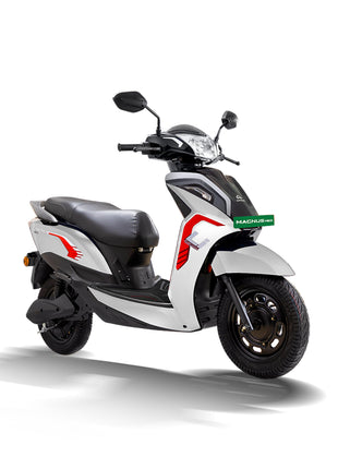 Ampere Powered by Greaves Electric Mobility Magnus Neo High Speed Electric Scooter Glacial White with Portable Charger Booking for Ex-Showroom 
