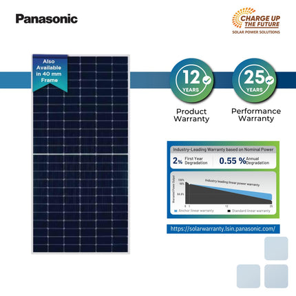 Anchor By Panasonic 550Watt Solar Panel, Non DCR Mono Facial Half Cut 144 Cells, Mono-PERC Solar Module, 10BB, 25 Years Linear Performance Warranty (Pack of 2) 