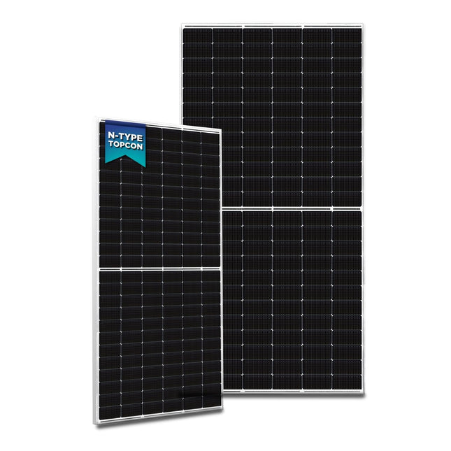 Anchor By Panasonic N-Type TOPCon 585Watt Solar Panel, Non DCR Half Cut 144 Cell, Dual Glass Bifacial Solar Module, 10BB, 30 Years Linear Performance Warranty (Pack of 2) 