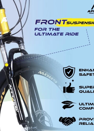 Appgrow 26T, Folding 21 Speed Gear Cycle, 17 Inches Frame Folding Bike for Unisex-Adults with Disc Brake and Dual Suspension Fork 