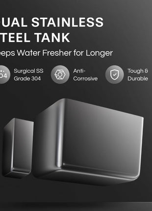 Aquaguard Blaze Insta Hot & Ambient 9-Stage RO, Dual Stainless Steel Tank Water Purifier | RO+UV+Active Copper Tech | Taste Adjuster | Upto 60% Water Savings | Suitable for all Water Sources 