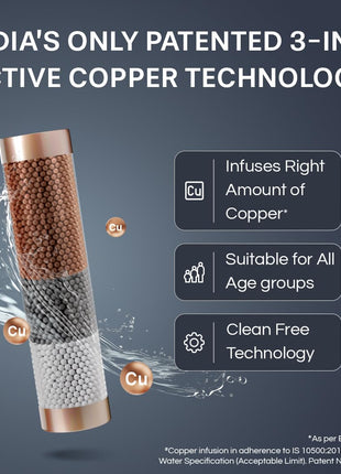Aquaguard Ritz Stainless Steel Tank, 9-Stage RO+UV+Active Copper Tech Water Purifier | Up to 60% Water Savings | Taste Adjuster | Suitable for Tanker, Borewell & Municipal Water 