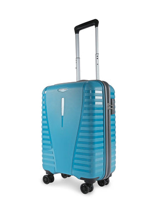 Aristocrat Airpro Cabin 55 Cm(Small) Polypropylene 360 Degree 8 Wheels Trolley Bag for Travel Hard Case Luggage, Lightweight with Combination Lock & Robust Trolley with 7 Yrs Warranty (Teal Blue) 