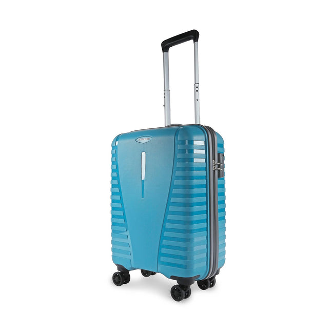 Aristocrat Airpro Cabin 55 Cm(Small) Polypropylene 360 Degree 8 Wheels Trolley Bag for Travel Hard Case Luggage, Lightweight with Combination Lock & Robust Trolley with 7 Yrs Warranty (Teal Blue) 