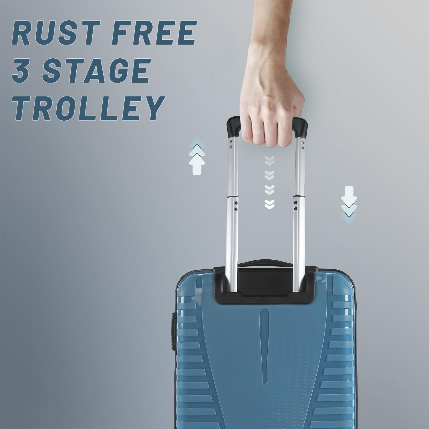 Aristocrat Airpro Cabin 55 Cm(Small) Polypropylene 360 Degree 8 Wheels Trolley Bag for Travel Hard Case Luggage, Lightweight with Combination Lock & Robust Trolley with 7 Yrs Warranty (Teal Blue) 