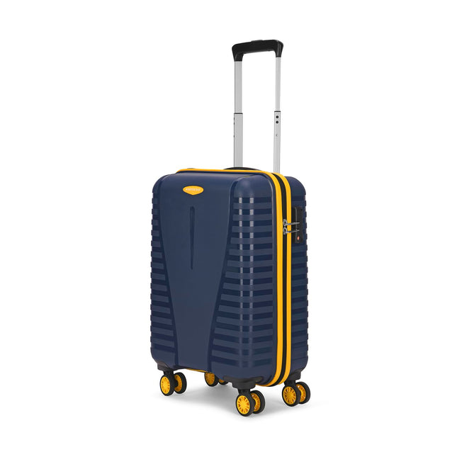 Aristocrat Airpro Plus Cabin 55 Cm(Small) 8 Wheel Spinners Trolley Bags for Travel Hard Case Luggage, Lightweight Bag with TSA Lock & Anti-Theft Zipper(Blue) 