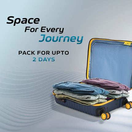 Aristocrat Airpro Plus Cabin 55 Cm(Small) 8 Wheel Spinners Trolley Bags for Travel Hard Case Luggage, Lightweight Bag with TSA Lock & Anti-Theft Zipper(Blue) 