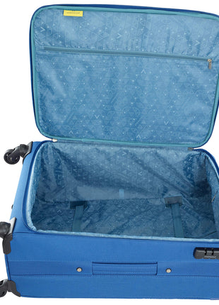 Aristocrat Baleno Set of 2 ( Small + Medium ) Blue Softsided Trolleys 