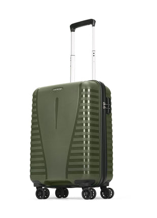 Aristocrat Cabin Polypropylene (PP) Airpro 55 Cm(Small) 8 Wheels Trolley Bags for Travel Hard Case Luggage,Lightweight Bag with Combination Lock & Robust Spinner Trolley with 7 Years Warranty (Green) 
