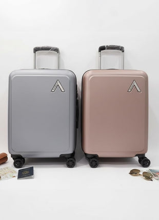 Aristocrat Chromium Cabin 55 Cm(Small) 8 Wheels Trolley Bags for Travel Hard Case Luggage, Lightweight Bag with Combination Lock & Robust Trolley with 5 Years Warranty (Brown) 