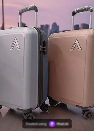 Aristocrat Chromium Cabin 55 Cm(Small) 8 Wheels Trolley Bags for Travel Hard Case Luggage, Lightweight Bag with Combination Lock & Robust Trolley with 5 Years Warranty (Brown) 