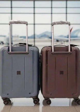 Aristocrat Chromium Cabin 55 Cm(Small) 8 Wheels Trolley Bags for Travel Hard Case Luggage, Lightweight Bag with Combination Lock & Robust Trolley with 5 Years Warranty (Brown) 