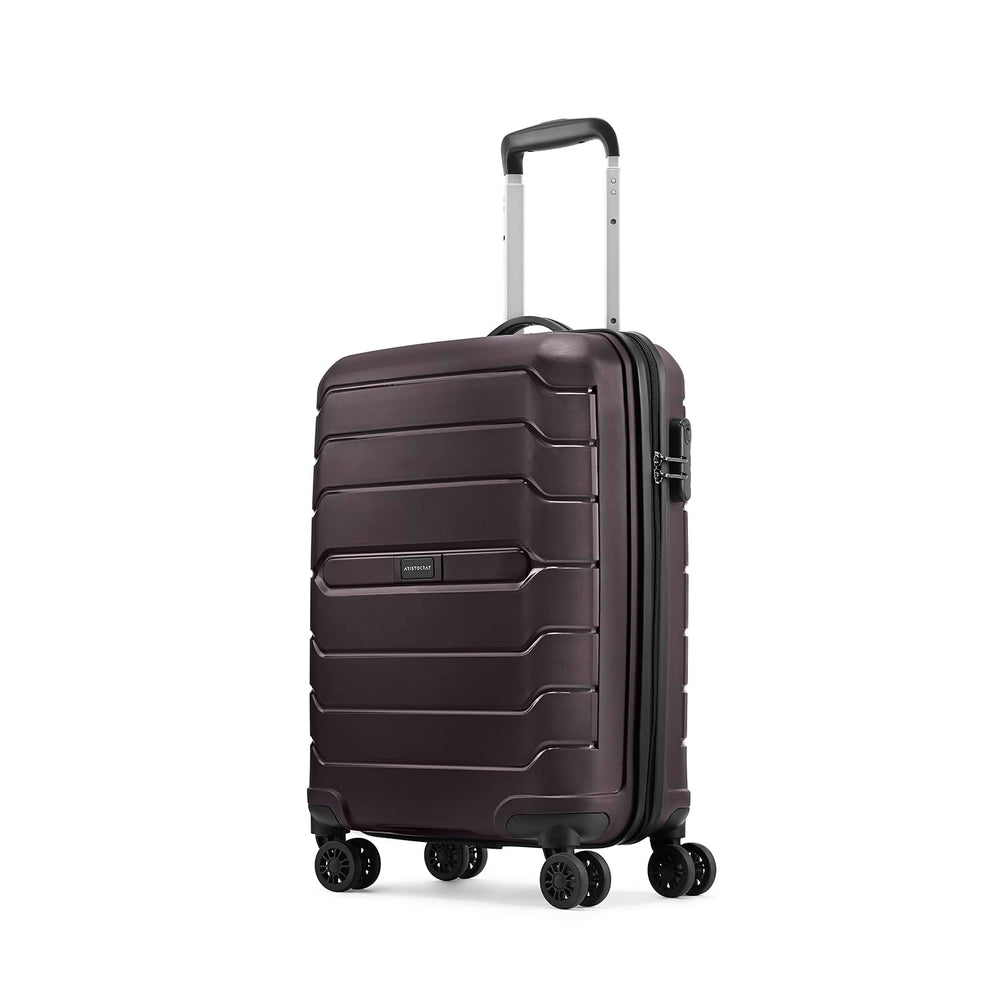 Aristocrat Liberty Cabin (Carry-On) Trolley Bag, 58Cm | Combination Lock | 8 Wheels | 5 Years International Warranty | New Saddle Brown