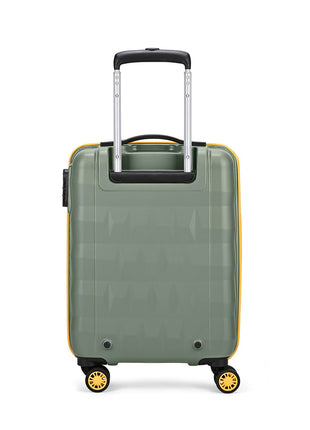 Aristocrat Polycarbonate Spinner Comet Cabin Trolley Bag 56cm|Small|Hard Luggage| Smooth 8-Wheel Suitcase|Combination Lock with Sturdy Zipper|Full Fabric Convipack|3-Year International Warranty(Green) 