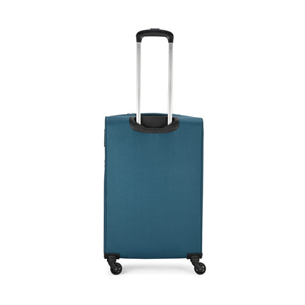 Aristocrat Polyester Titus 4W Soft Shell Spinner 4 Wheels Trolley 58+68+78 (E) Blue,Small,Medium & Large 
