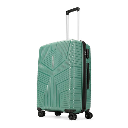 Aristocrat Prime Check-in 66 cm(Medium) 8 Spinner Wheels Polypropylene Trolley Bags for Travel Hard Case Luggage, Lightweight Bag & Combination Lock with 7 Years Warranty (Green) 
