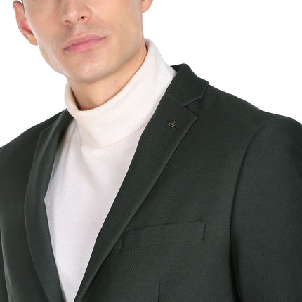 Arrow Men Dark Green Single Breasted Solid Formal Blazer 