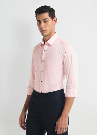 Arrow Men's Slim Fit Shirt (ARMYOSH0137_Pink 