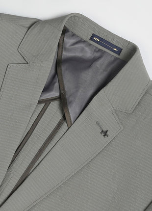 Arrow Men's Tailored Regular Fit Seersucker Blazer (ARAFBZ5067_Sage Green 