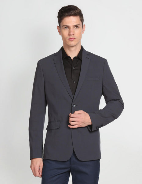 Arrow Men's Tailored Regular Fit Seersucker Formal Blazer (Arafbz5068_Navy) 