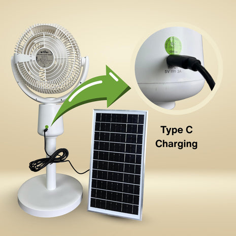 Artifax Mini Solar Panel 5V 8W – High‑Efficiency Monocrystalline with Type‑C Charging Cable, Compatible Fan, Power Banks, Small Devices, Camping & Outdoor Charging 