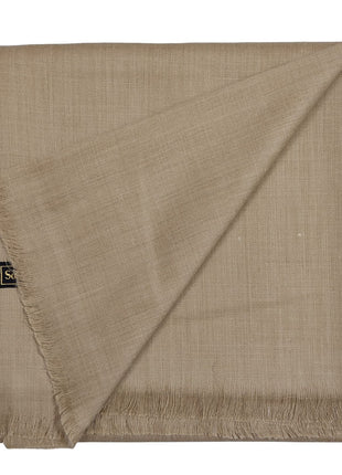 Arvore - Kashmiri Semi Pashmina Pure Wool Plain Men's Shawl, Warm and soft, (Size: 100 inch x 50 inch) (Brown) 