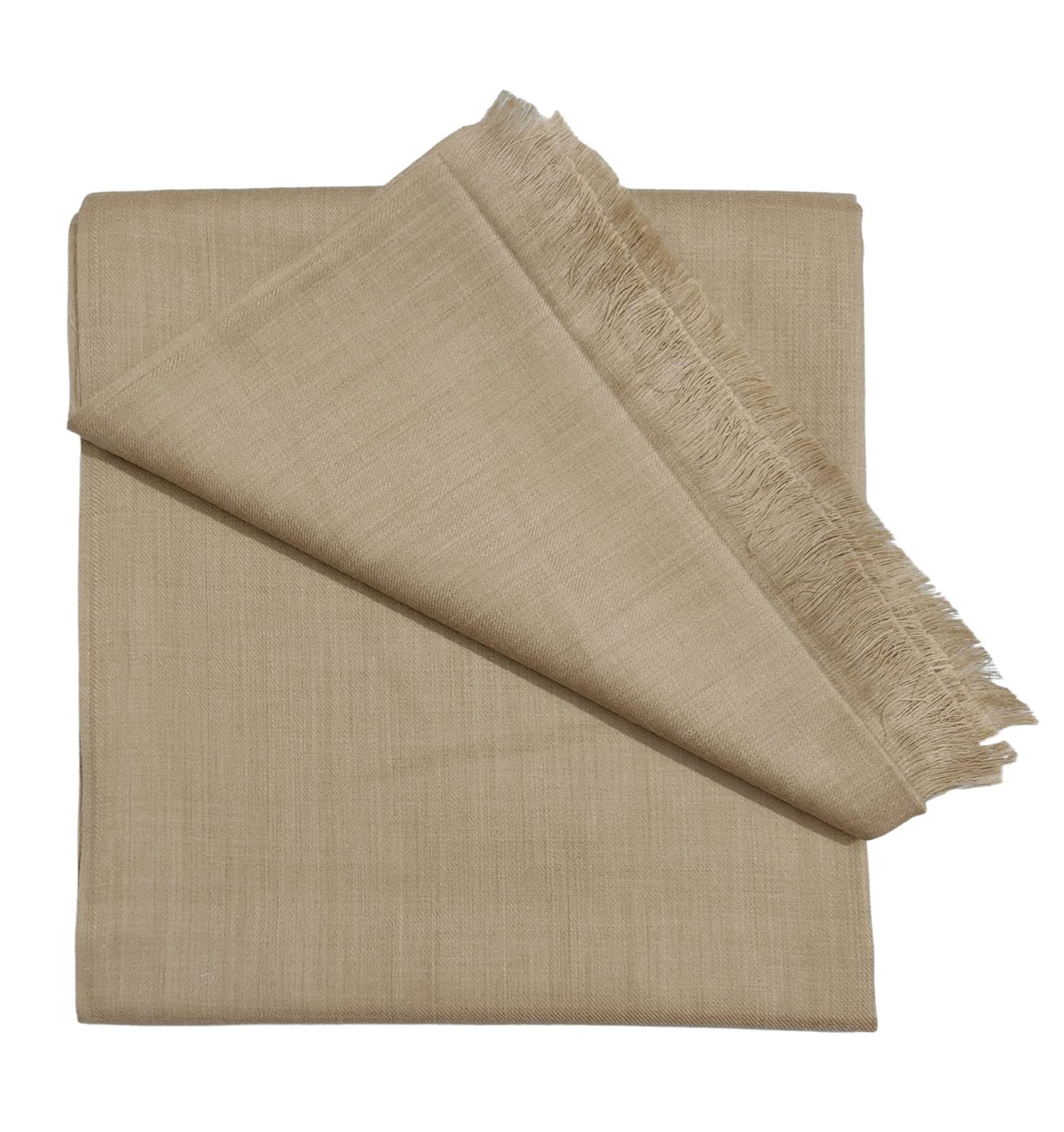 Arvore - Kashmiri Semi Pashmina Pure Wool Plain Men's Shawl, Warm and soft, (Size: 100 inch x 50 inch) (Brown) 