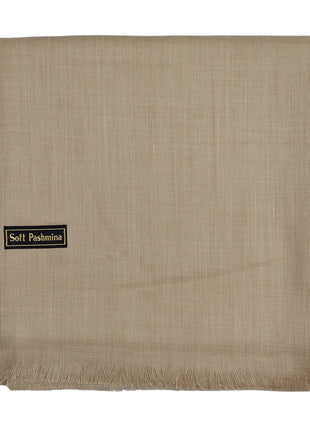 Arvore - Kashmiri Semi Pashmina Pure Wool Plain Men's Shawl, Warm and soft, (Size: 100 inch x 50 inch) (Brown) 
