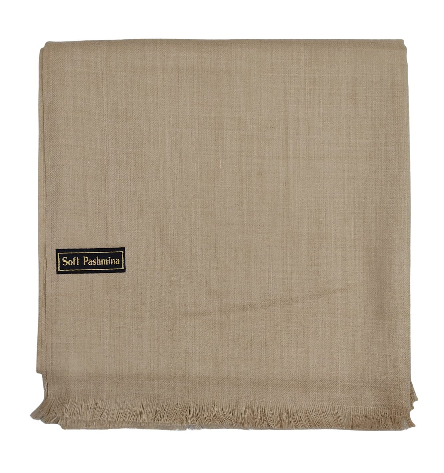 Arvore - Kashmiri Semi Pashmina Pure Wool Plain Men's Shawl, Warm and soft, (Size: 100 inch x 50 inch) (Brown) 