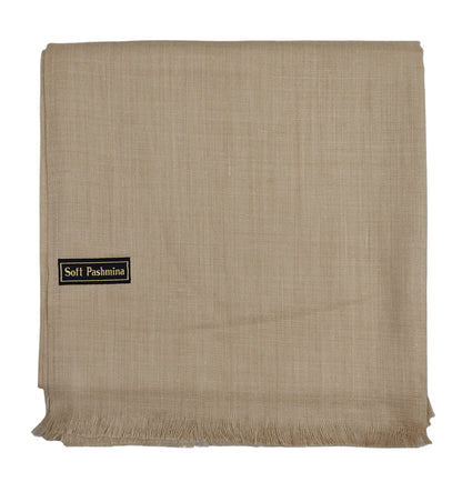Arvore - Kashmiri Semi Pashmina Pure Wool Plain Men's Shawl, Warm and soft, (Size: 100 inch x 50 inch) (Brown) 