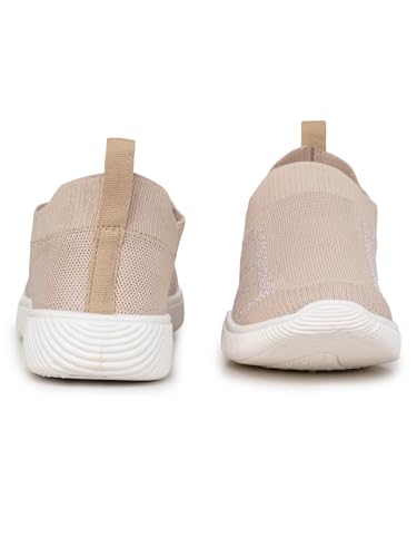 Athco Womens Donna Beige Walking Shoes Memory Foam Cushioning Daily Comfort UK6 