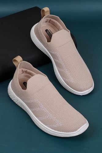 Athco Womens Donna Beige Walking Shoes Memory Foam Cushioning Daily Comfort UK6 