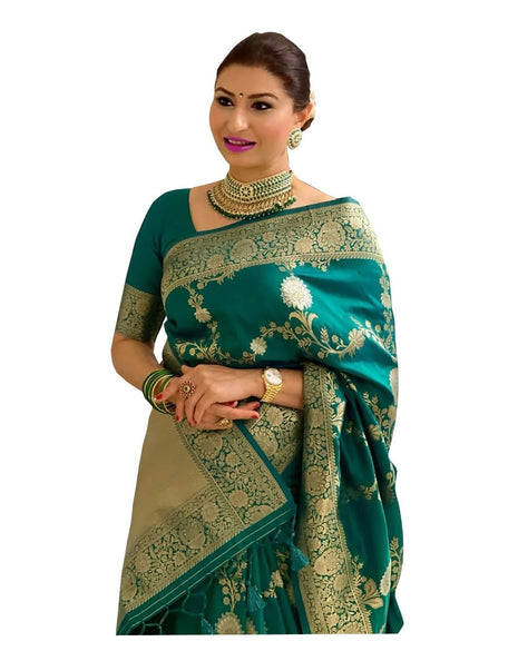 Avantika Fashion Women's Kanjivaram Soft Silk Banarasi Sarees With Blouse Piece 
