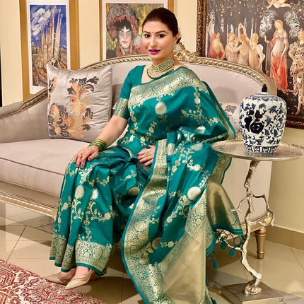 Avantika Fashion Women's Kanjivaram Soft Silk Banarasi Sarees With Blouse Piece 
