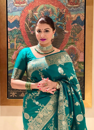 Avantika Fashion Women's Kanjivaram Soft Silk Banarasi Sarees With Blouse Piece 