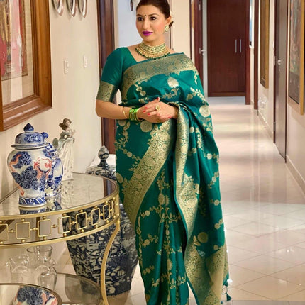 Avantika Fashion Women's Kanjivaram Soft Silk Banarasi Sarees With Blouse Piece 