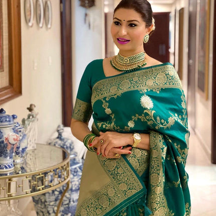 Avantika Fashion Women's Kanjivaram Soft Silk Banarasi Sarees With Blouse Piece 