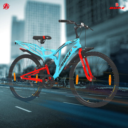 Avon Buke Draco 26T MTB Bicycles for Men |Frame Size: 18.5 Inches|Wheel Size: 26 Inches|Short Bent Handle Bars|Rigid Fork with Caliper Break with Centre Frame/Steel Rim(Matt Glossy Sky Blue) 